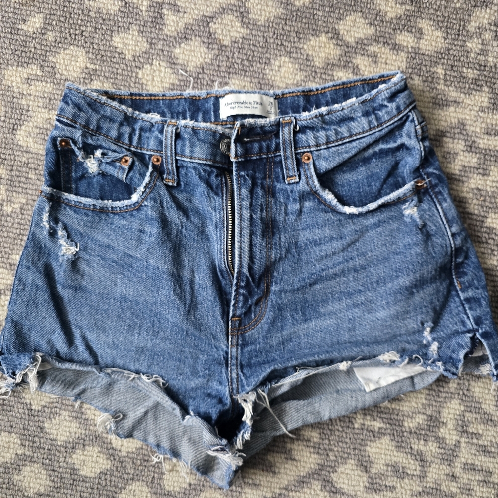 Abercrombie & Fitch high rise mom shorts, curve love